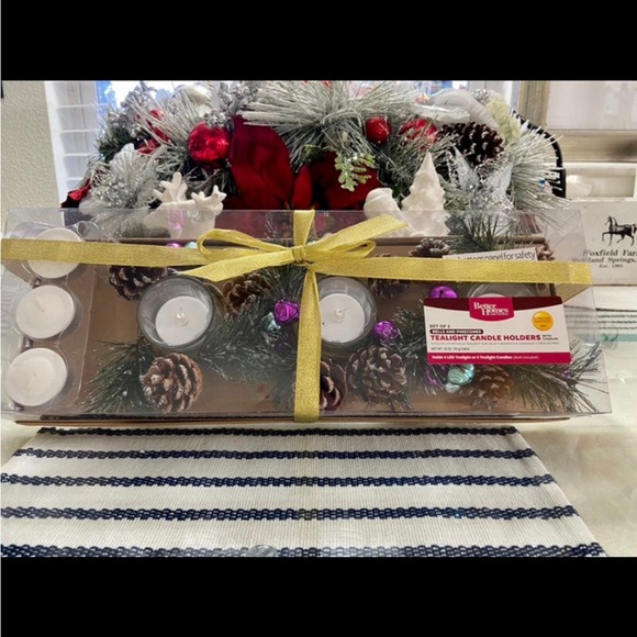 NEW* WINTER TEALIGHT CANDLE HOLDER SET - Picture 3 of 13